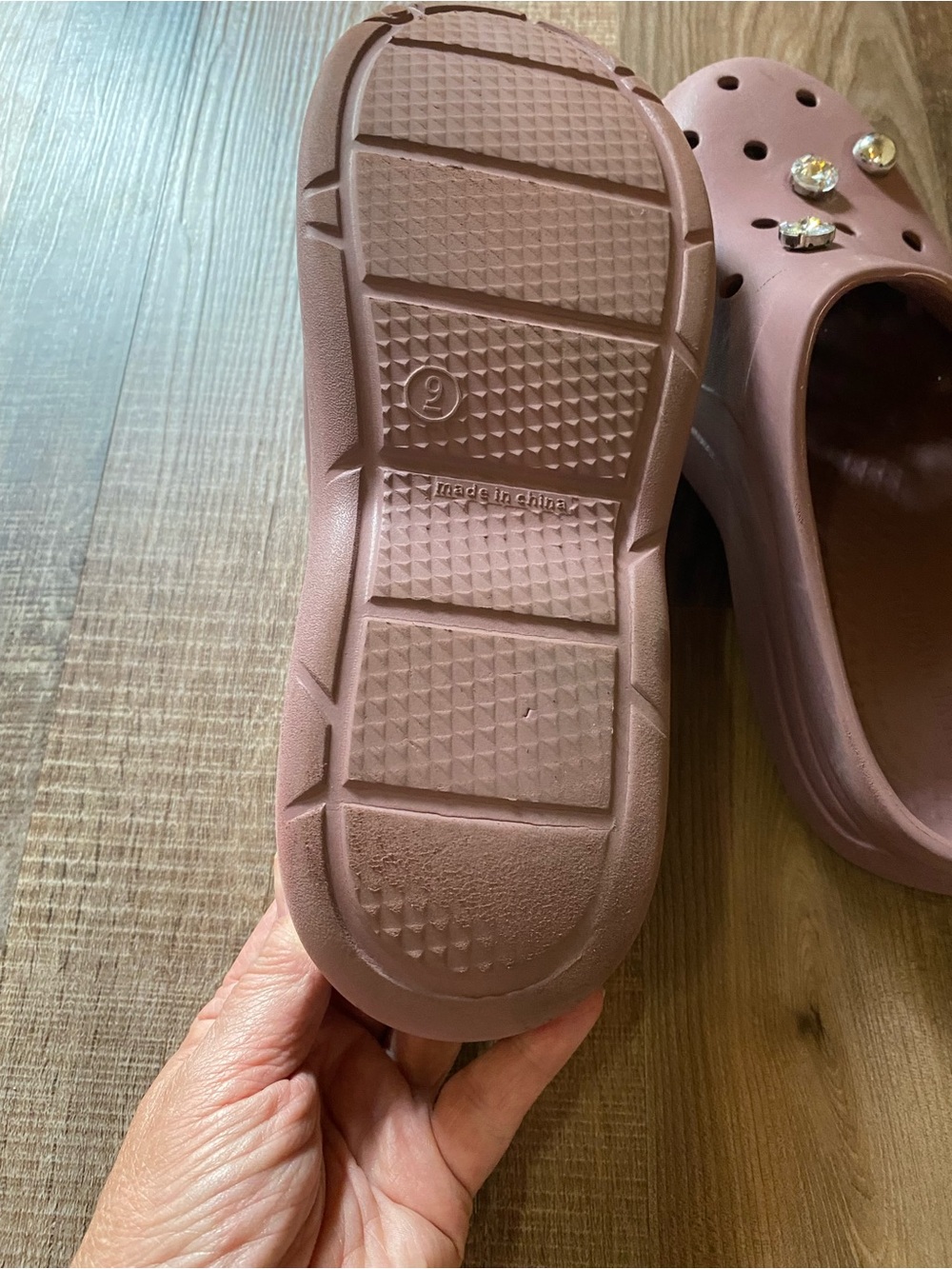 Steve Madden Mauve Clog Mules with Gem Embellishments - Picture 5 of 6